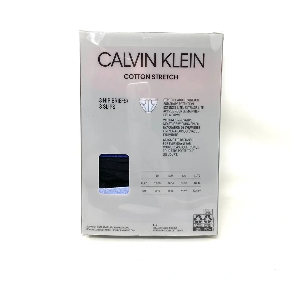 💖MEGA SALE💖Calvin Klein 3-pack Cotton Hip Brief Mens Underwear NB2613935 - Picture 3 of 5